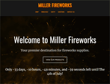 Tablet Screenshot of millerfireworks.com
